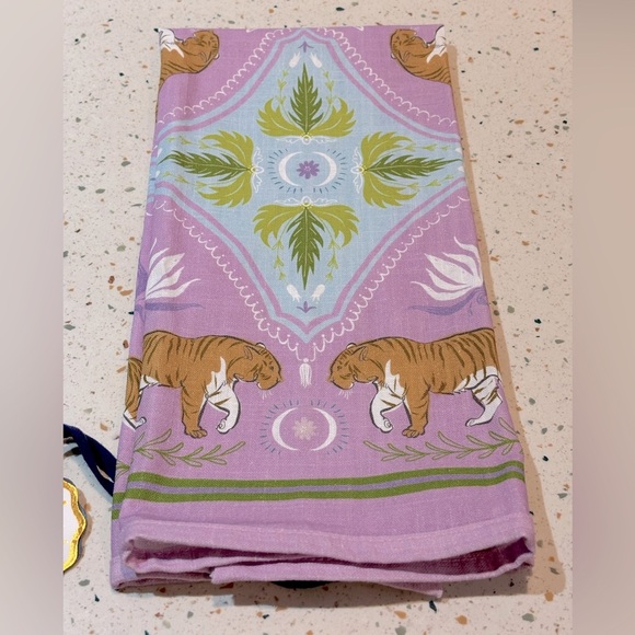 Moon Tiger Tea Towel by Artist Laura Marr - Picture 5 of 11